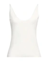 Thom Krom Woman Tank Top Off White Size L Cotton, Modal, Elastane