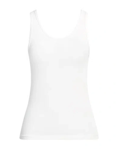 Thom Krom Woman Tank Top Off White Size S Cotton, Modal, Elastane