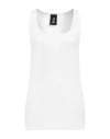 Thom Krom Woman Tank Top White Size L Cotton, Elastane