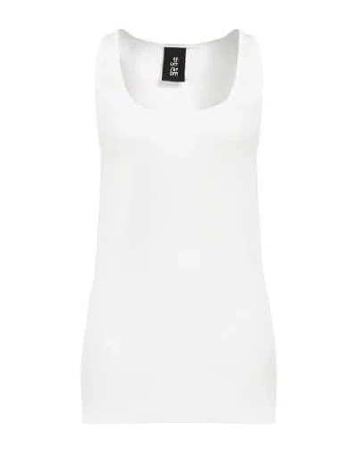 Thom Krom Woman Tank Top White Size L Cotton, Elastane