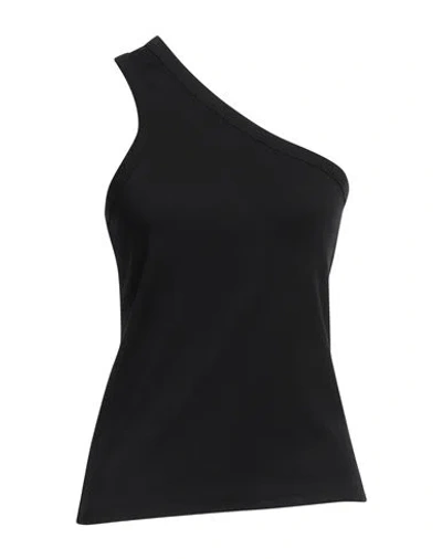 Thom Krom Woman Top Black Size L Cotton, Elastane