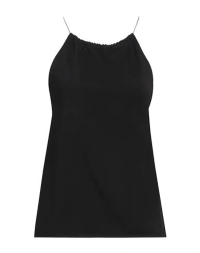 THOM KROM THOM KROM WOMAN TOP BLACK SIZE L VISCOSE, ELASTANE