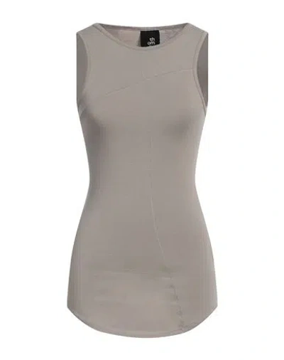 Thom Krom Woman Top Grey Size S Cotton, Modal, Elastane