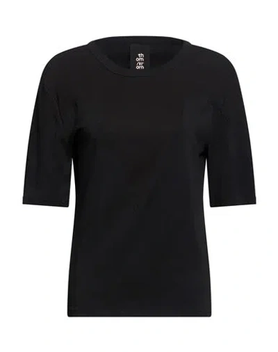 Thom Krom Woman T-shirt Black Size L Cotton, Elastane