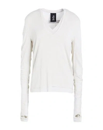 Thom Krom Woman T-shirt Off White Size L Viscose, Elastane