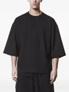 Thom Krom Stretch Cotton Modal Graphic T-shirt In Black