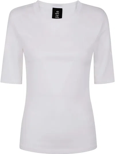 THOM KROM WOMEN T-SHIRT WORKED,WTS563 OFF WHITE