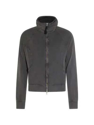 Thom Krom Zip Hoodie In Gray