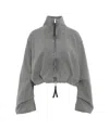 Thom Krom Zip-up Cropped Sweatshirt In Gray