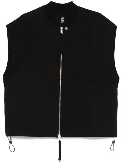Thom Krom Zip-up Gilet In Black