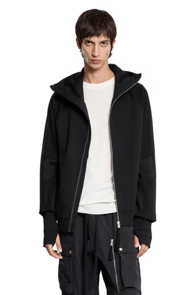 Thom Krom Zip-up Hoodie With Hand Gaiters In Black