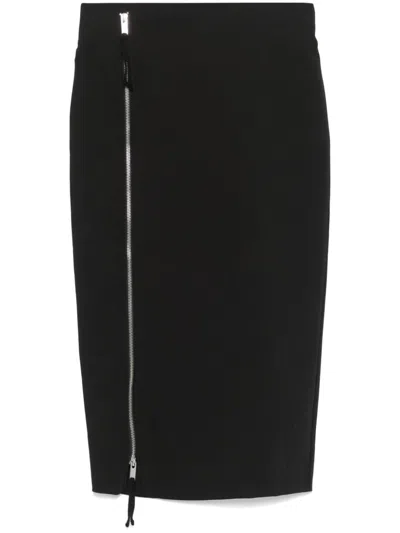 Thom Krom Zip-up Midi Skirt In Black