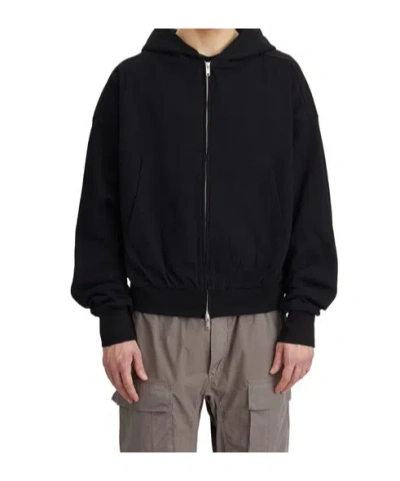 Thom Krom Zippered Hat And Sweater In Black