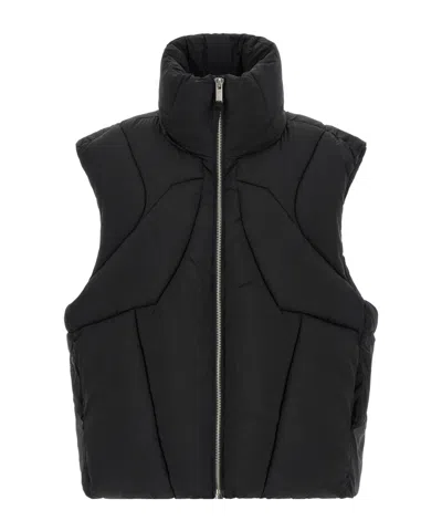 Thom Krom Zippered Vest In Black