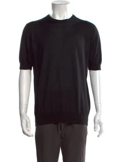 Pre-owned Thom Sweeney Cashmere Crew Neck T-shirt In Black