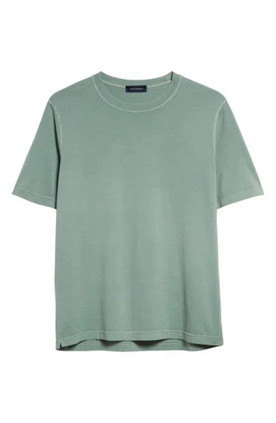 Thom Sweeney Classic Cotton T-shirt In Sage