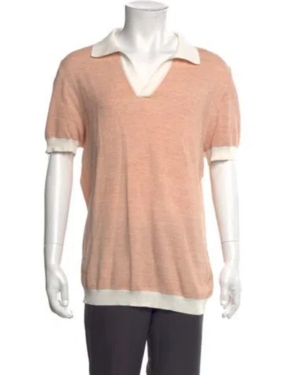 Pre-owned Thom Sweeney Colorblock Pattern Short Sleeve Shirt In Pink