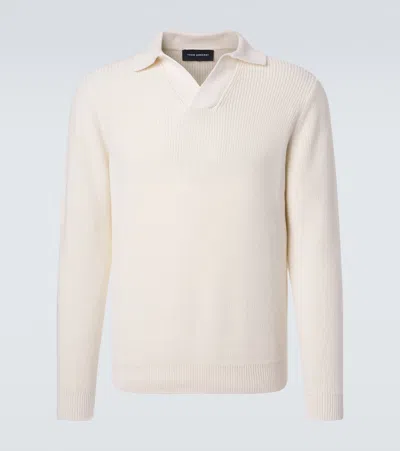 Thom Sweeney Cotton Polo Shirt In Neutral
