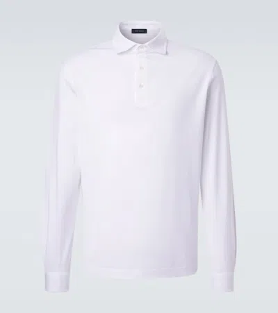 Thom Sweeney Cotton Polo Shirt In White