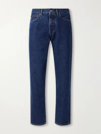 Thom Sweeney Easy Fit Straight-leg Jeans In Blue