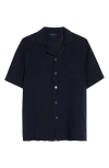 Thom Sweeney Linen Camp Shirt In Multi