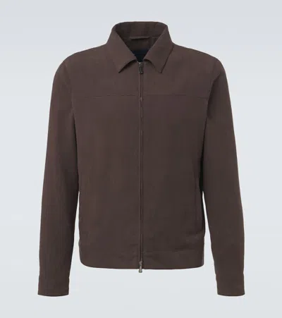 Thom Sweeney Linen Jacket In Brown