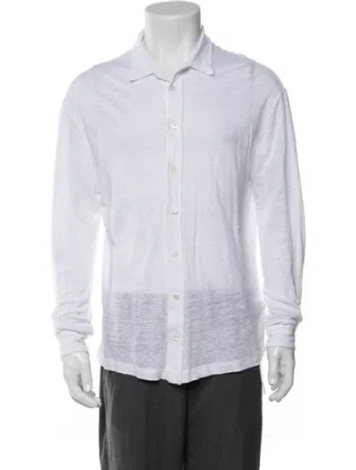 Pre-owned Thom Sweeney Linen Jacket In White