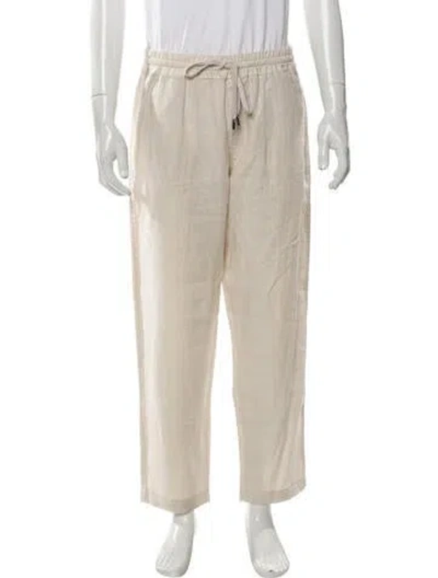 Pre-owned Thom Sweeney Linen Joggers In Neutral