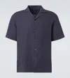 Thom Sweeney Hemd Aus Leinen In Purple