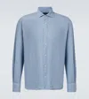 Thom Sweeney Linen Shirt In Blue