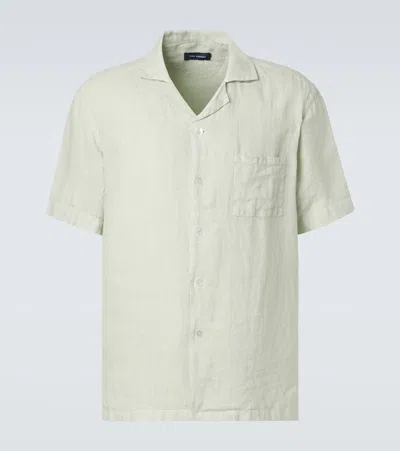 Thom Sweeney Linen Shirt In Green