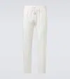 Thom Sweeney Linen Straight Pants In White