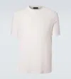 Thom Sweeney Linen-blend T-shirt In Neutral