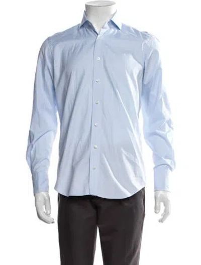 Pre-owned Thom Sweeney Long Sleeve Dress Shirt In Blue