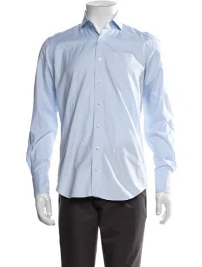 Pre-owned Thom Sweeney Long Sleeve Dress Shirt In Blue