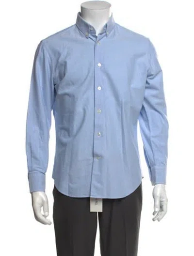 Pre-owned Thom Sweeney Long Sleeve Dress Shirt In Blue