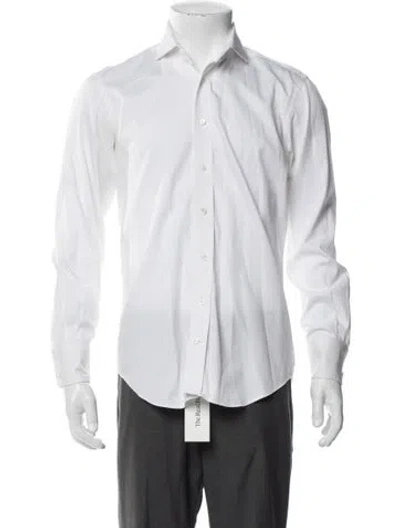 Pre-owned Thom Sweeney Long Sleeve Dress Shirt In White