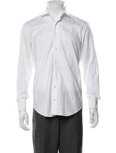 Pre-owned Thom Sweeney Long Sleeve Dress Shirt In White