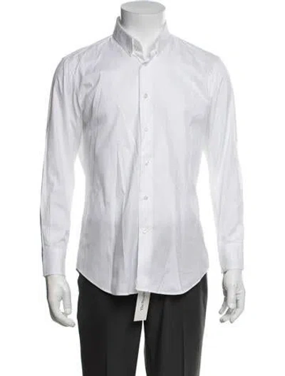 Pre-owned Thom Sweeney Long Sleeve Dress Shirt In White