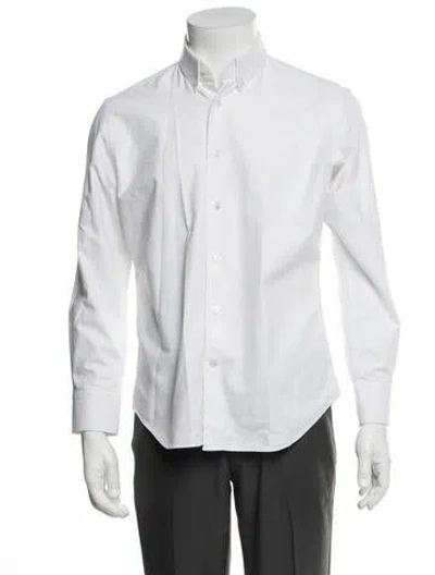 Pre-owned Thom Sweeney Long Sleeve Dress Shirt In White