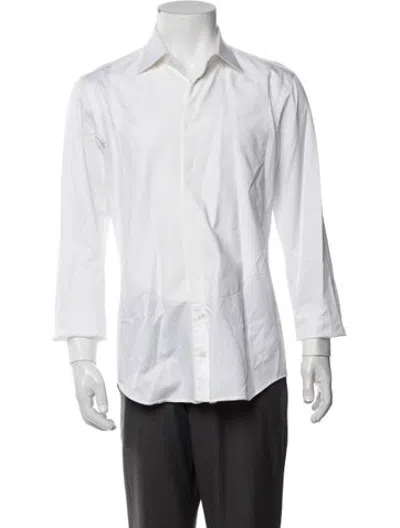 Pre-owned Thom Sweeney Long Sleeve Dress Shirt In White
