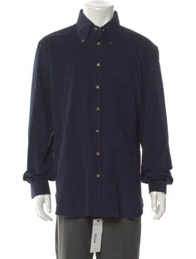Pre-owned Thom Sweeney Long Sleeve Shirt In Blue