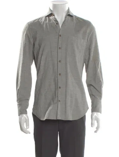 Pre-owned Thom Sweeney Long Sleeve Shirt In Gray