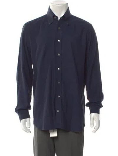 Pre-owned Thom Sweeney Long Sleeve Shirt W/ Tags In Blue