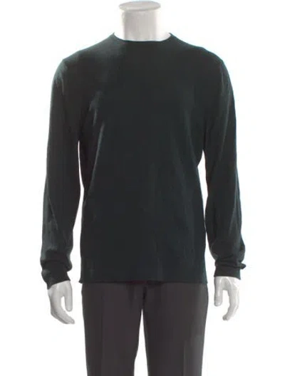 Pre-owned Thom Sweeney Merino Wool Crew Neck Pullover In Green