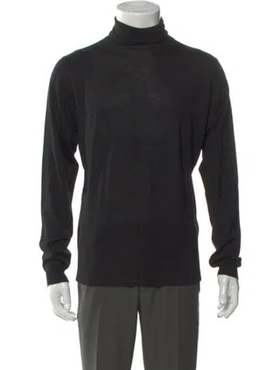 Pre-owned Thom Sweeney Merino Wool Turtleneck Pullover In Green