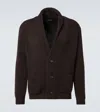 Thom Sweeney Ribbed-knit Wool Cardigan In Brown