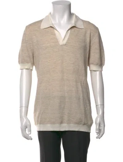 Pre-owned Thom Sweeney Short Sleeve Shirt In Neutrals