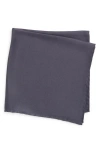 Thom Sweeney Silk Pocket Square In Gray