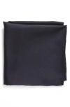 Thom Sweeney Silk Pocket Square In Midnight Navy